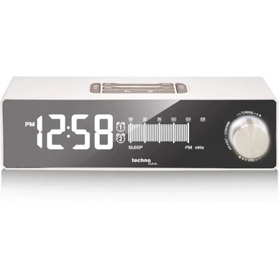 Despertador Technoline WT 483 sem fio - 12/24 Horas, Duplo Alarme, Carregamento USB Despertador Technoline WT 483 sem fio - 12/24 Horas, Duplo Alarme, Carregamento USB