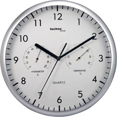 Technoline WT 650 - Klassieke analoge quartz wandklok met thermometer en vochtmeter Technoline WT 650 - Klassieke analoge quartz wandklok met thermometer en vochtmeter