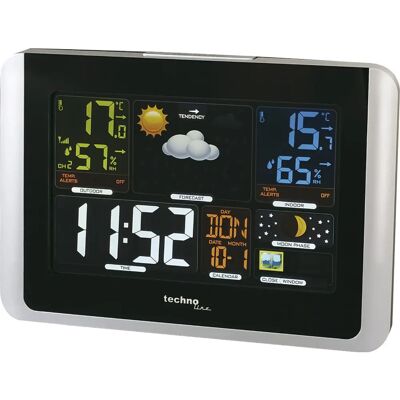 Technoline WS 6442 - Időjárásállomás fekete ezüst LCD Technoline WS 6442 - Időjárásállomás fekete ezüst LCD