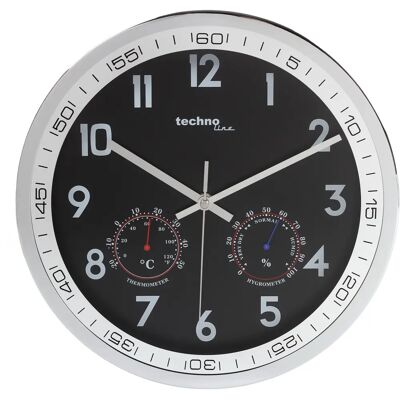 Techno Line WT 7981 Kwarts Wandklok - Temperatuur & Vochtigheid Techno Line WT 7981 Kwarts Wandklok - Temperatuur & Vochtigheid