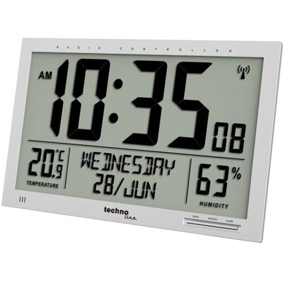 Techno Line TL WS8013 Radiocontrolled Wall Clock - Silver Techno Line TL WS8013 Radiocontrolled Wall Clock - Silver