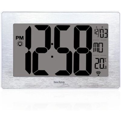 Horloge numérique Technoline DCF-77 - Rectangulaire - Acier inoxydable Horloge numérique Technoline DCF-77 - Rectangulaire - Acier inoxydable