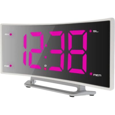 Sveglia Technoline WT460pink - Quarzo, Rosa, Doppio Allarme Sveglia Technoline WT460pink - Quarzo, Rosa, Doppio Allarme