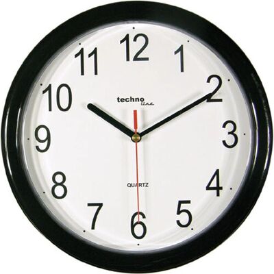 Montre Murale WT-600 Quartz - Ronde Noire Montre Murale WT-600 Quartz - Ronde Noire