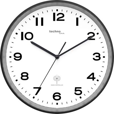 Techno Line WT 8500-3 Czarny radiokomunikacyjny zegar ścienny Techno Line WT 8500-3 Czarny radiokomunikacyjny zegar ścienny