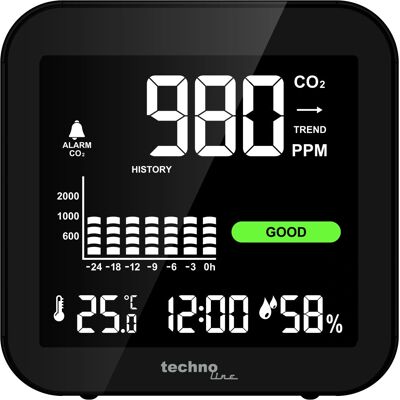 Technoline WL1025 CO2-overvakare - Kompakt inomhusluftkvalitetssensor Technoline WL1025 CO2-overvakare - Kompakt inomhusluftkvalitetssensor