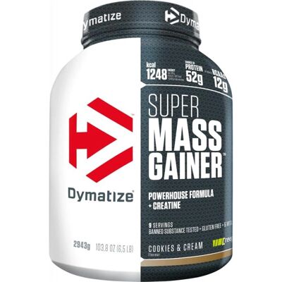Dymatize Super Mass Gainer - Cookies & Cream - Gain de Masse - Publicité Dymatize Super Mass Gainer - Cookies & Cream - Gain de Masse - Publicité