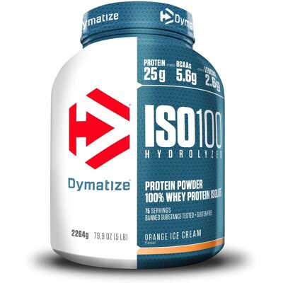 Dymatize ISO 100 Hydrolyzed - Orange Ice Cream - Whey Protein Isolate 2200g Dymatize ISO 100 Hydrolyzed - Orange Ice Cream - Whey Protein Isolate 2200g