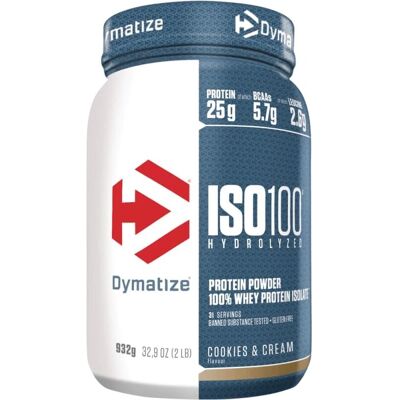 Dymatize ISO 100 Poudre de Protéines Hydrolysée - 900g - Publicité Dymatize ISO 100 Poudre de Protéines Hydrolysée - 900g - Publicité