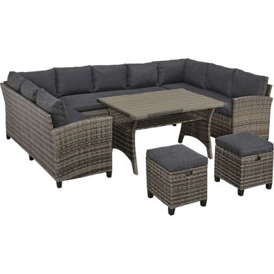 Konifera Rotterdam Gartenlounge-Set - Polyrattan Outdoor Möbel Konifera Rotterdam Gartenlounge-Set - Polyrattan Outdoor Möbel