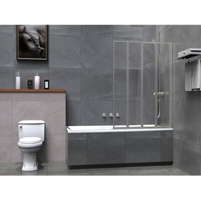 WELLTIME Nassau Duschewand - 100x140cm Grau WELLTIME Nassau Duschewand - 100x140cm Grau