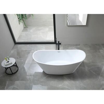 WELLTIME Lagos Weiße Badewanne - Freistehend, Acryl, Oval, Für Erwachsene WELLTIME Lagos Weiße Badewanne - Freistehend, Acryl, Oval, Für Erwachsene