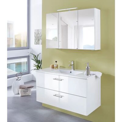 WELLTIME Trento Badezimmerwaschtisch - 100cm Weiß Keramik WELLTIME Trento Badezimmerwaschtisch - 100cm Weiß Keramik