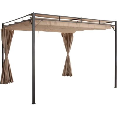 KONIFERA Milos Pavillon - quadratisch, Sandbeige - 300x300 cm KONIFERA Milos Pavillon - quadratisch, Sandbeige - 300x300 cm