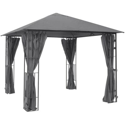 KONIFERA Athen Pavillon - Grau, 300x300cm, achteckiges Design KONIFERA Athen Pavillon - Grau, 300x300cm, achteckiges Design