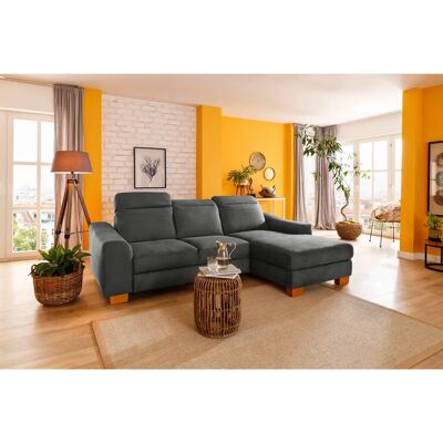 HOME AFFAIRE Dundee L-Form Sofa - Microfaser Florence - Recamiere rechts - Sofa HOME AFFAIRE Dundee L-Form Sofa - Microfaser Florence - Recamiere rechts - Sofa
