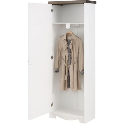 HOME AFFAIRE Kleiderschrank - 69x190x37cm - Massivholz - Modern & Traditionell HOME AFFAIRE Kleiderschrank - 69x190x37cm - Massivholz - Modern & Traditionell
