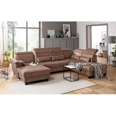 Home Affaire Solvei U-Form Sofa - Microfaser Lederoptik - Ottomane rechts - U-Form Sofa Home Affaire Solvei U-Form Sofa - Microfaser Lederoptik - Ottomane rechts - U-Form Sofa