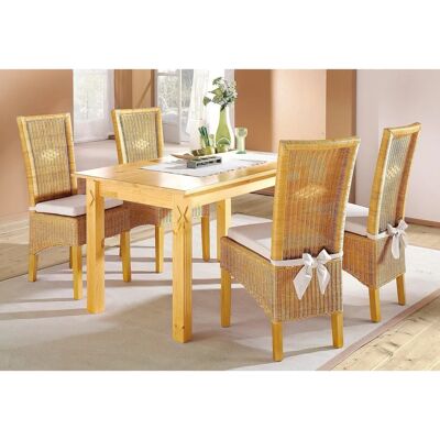 HOME AFFAIRE Rattanstuhl - Beige Natur - Klassischer Stil - 2 Stück HOME AFFAIRE Rattanstuhl - Beige Natur - Klassischer Stil - 2 Stück