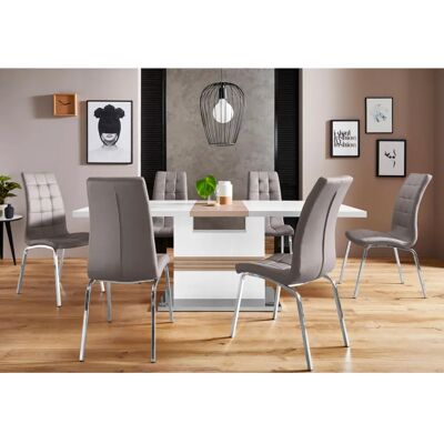 INOSIGN Perez/Lila Ausziehbares Esszimmer-Set - Modern, FSC, 4 Stuhl INOSIGN Perez/Lila Ausziehbares Esszimmer-Set - Modern, FSC, 4 Stuhl