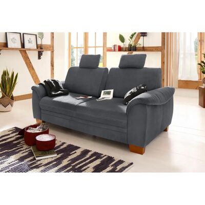 Home affaire Husum 3-Sitzer Sofa - Mikrofasert, Verstellbar, Grau Home affaire Husum 3-Sitzer Sofa - Mikrofasert, Verstellbar, Grau