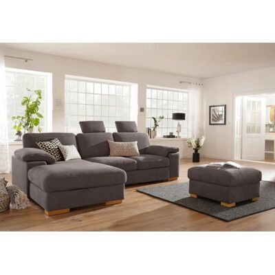 Home affaire Ventura L-Form Sofa - Recamiere links, Microfaser, mit Stauraum Home affaire Ventura L-Form Sofa - Recamiere links, Microfaser, mit Stauraum