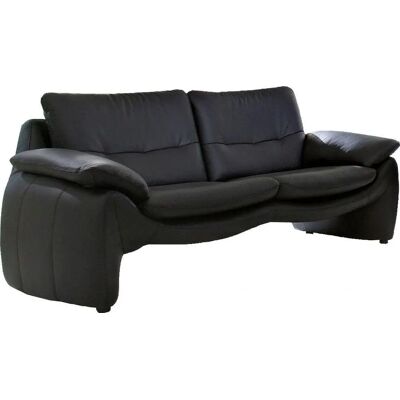 PLACES OF STYLE Luna525 Sofa - 3-Sitzer, Schwarz, Wellen-Design PLACES OF STYLE Luna525 Sofa - 3-Sitzer, Schwarz, Wellen-Design