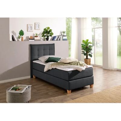 Home Affaire Graues Boxspringbett - 90x200cm, Komplettset Home Affaire Graues Boxspringbett - 90x200cm, Komplettset