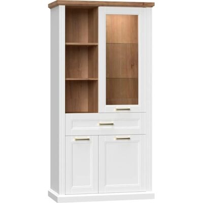 HOME AFFAIRE Tara Wei & Walnuss Vitrine - Landhausstil HOME AFFAIRE Tara Wei & Walnuss Vitrine - Landhausstil