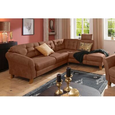 Home affaire Trondheim L-Form Sofa - Mikrofaser - Braun - 260cm Home affaire Trondheim L-Form Sofa - Mikrofaser - Braun - 260cm
