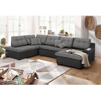 HOME AFFAIRE Föhr U-Form Sofa - Grau - 310x75x200cm HOME AFFAIRE Föhr U-Form Sofa - Grau - 310x75x200cm