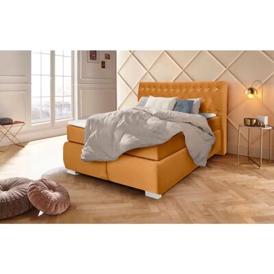 Leonique Rumba Samt-Boxspringbett - 140x200cm, 100kg Leonique Rumba Samt-Boxspringbett - 140x200cm, 100kg