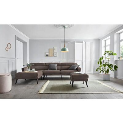 Andas Braun L-Form Sofa - Skandinavisches Designmöbel Andas Braun L-Form Sofa - Skandinavisches Designmöbel