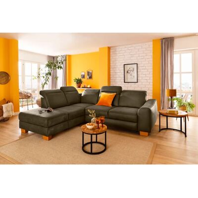 HOME AFFAIRE Dundee L-Form Sofa - L-Form mit Ottomane, Microfaser Lederoptik HOME AFFAIRE Dundee L-Form Sofa - L-Form mit Ottomane, Microfaser Lederoptik