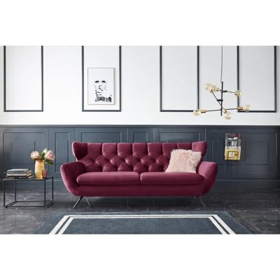 CANDY Beatrice Rote Samtsofa - 3-Sitzer CANDY Beatrice Rote Samtsofa - 3-Sitzer