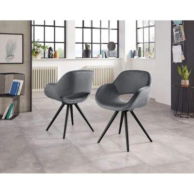 INOSIGN Aurora Sessel - Microfaser, Schwarz, Grau INOSIGN Aurora Sessel - Microfaser, Schwarz, Grau