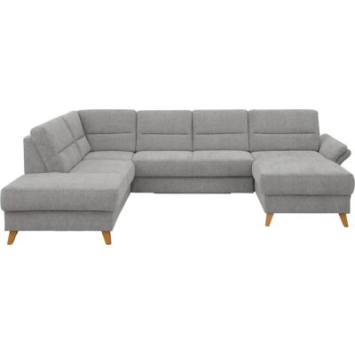 HOME AFFAIRE Westerland U-Form Sofa - Chenille-Optik, Hellgrau, 303 cm HOME AFFAIRE Westerland U-Form Sofa - Chenille-Optik, Hellgrau, 303 cm