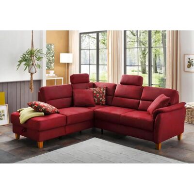 HOME AFFAIRE Palmera L-Form Sofa mit Bettfunktion - Microfaser, Bordeaux HOME AFFAIRE Palmera L-Form Sofa mit Bettfunktion - Microfaser, Bordeaux