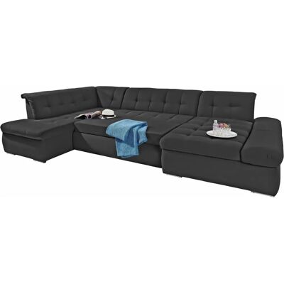 INOSIGN U-Form Graues Ecksofa mit Schlaffunktion & Armlehne INOSIGN U-Form Graues Ecksofa mit Schlaffunktion & Armlehne