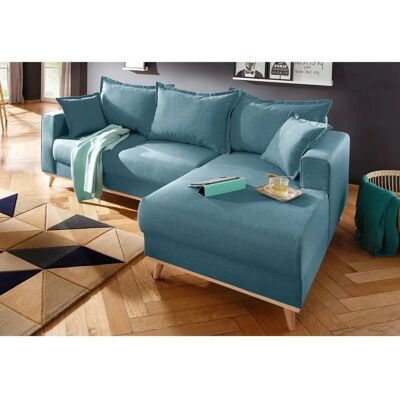 HOME AFFAIRE Edina L-Form Sofa - Landhausstil, Blau HOME AFFAIRE Edina L-Form Sofa - Landhausstil, Blau