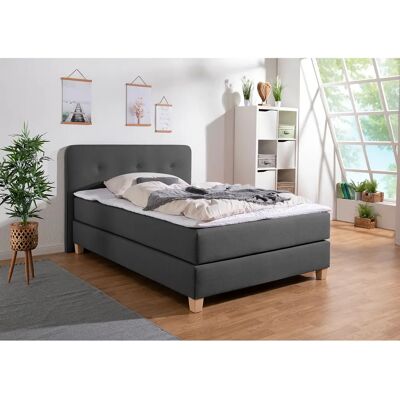 Home Affaire Fargo Boxspringbett - 120x200 cm, anthrazit Home Affaire Fargo Boxspringbett - 120x200 cm, anthrazit