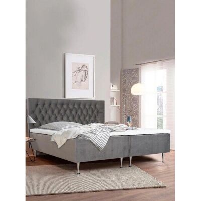 Places of Style Exklusiv Graues Boxspringbett - Bett Places of Style Exklusiv Graues Boxspringbett - Bett