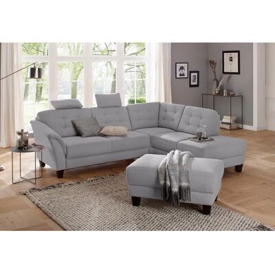 Home Affaire Trondheim L-Form Sofa - Fein Struktur, rechts Ottomane, 260x89x214 cm Home Affaire Trondheim L-Form Sofa - Fein Struktur, rechts Ottomane, 260x89x214 cm