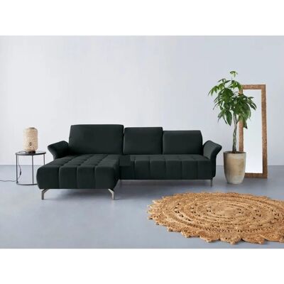 INOSIGN "Fresh" Ecksofa Dunkelgrün Samtoptik - Sofa INOSIGN "Fresh" Ecksofa Dunkelgrün Samtoptik - Sofa