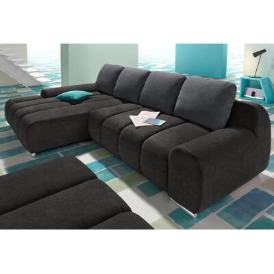 INOSIGN Bono L-Form Sofa - Mikrofaser, Recamiere links, Schwarz INOSIGN Bono L-Form Sofa - Mikrofaser, Recamiere links, Schwarz