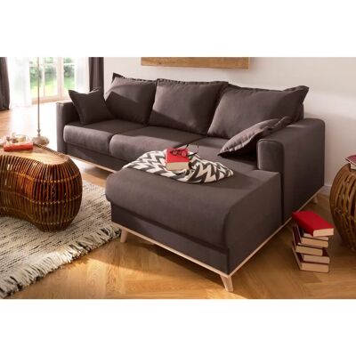 HOME AFFAIRE Edina L-Form Sofa - Landhausstil, Braun, 228cm HOME AFFAIRE Edina L-Form Sofa - Landhausstil, Braun, 228cm