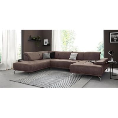 PLACES OF STYLE Caluna U-Form Sofa - Vintage Microfaser Recamiere PLACES OF STYLE Caluna U-Form Sofa - Vintage Microfaser Recamiere