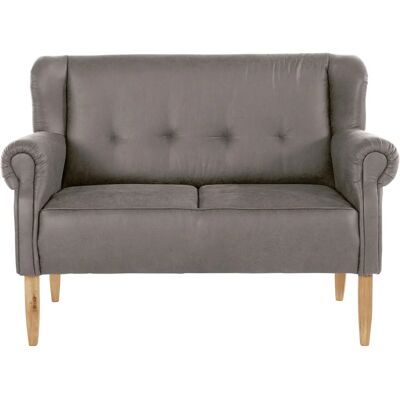 Home Affair Moro Küchen-Sofa - Mikrofasern, Grau, 142cm Home Affair Moro Küchen-Sofa - Mikrofasern, Grau, 142cm
