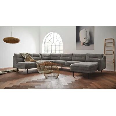 andasu202fNordic Interior Nordfyn U-Form Sofa - Microfaser Lederoptik - Dunkelgrau andasu202fNordic Interior Nordfyn U-Form Sofa - Microfaser Lederoptik - Dunkelgrau