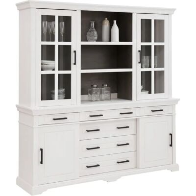 HOME AFFAIRE Anabel Vitrine - Massiv Kiefer - 186x190x45cm HOME AFFAIRE Anabel Vitrine - Massiv Kiefer - 186x190x45cm